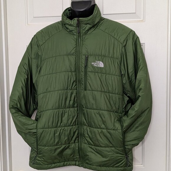 The North Face Jacket Men's Fluorescent Green Puffer  Coat Full Zip Size Large . - Picture 1 of 13